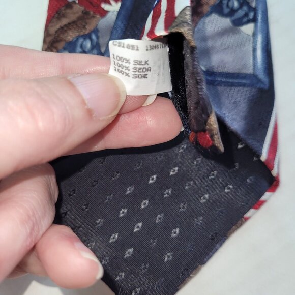 Mark Alexander Tie Mens Necktie Football Theme Silk Handmade Office Preppy - Picture 5 of 7